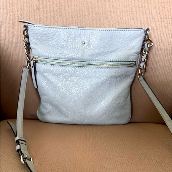 Kate Spade Pebbled Leather Mint Green Crossbody Bag - Picture 1 of 9